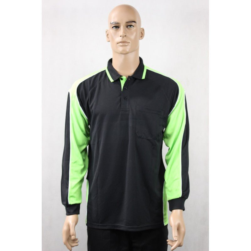9072# HI VIS & WORK L/S POLO SHIRT - kustomteamwear.com