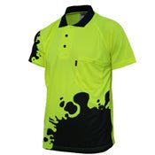Hivis Sublimated Blot Polo - kustomteamwear.com