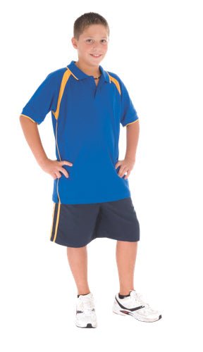 Kids Poly/Cotton Contrast Raglan Panel Polo - kustomteamwear.com