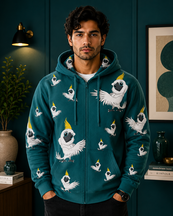 Cool Cockatoo Full Zip Hoodies Jacket