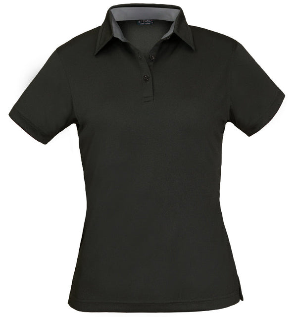 LADIES KAHVE POLO S/S