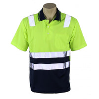 1315# TAPED HI VIS S/S POLO SHIRT - kustomteamwear.com