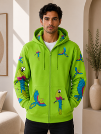 Majectic Macaw Full Zip Hoodies Jacket