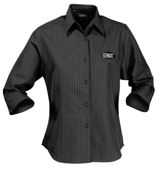 LADIES PINPOINT SHIRT 3/4S
