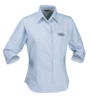 LADIES PINPOINT SHIRT 3/4S