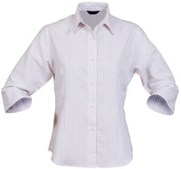LADIES PINPOINT SHIRT 3/4S