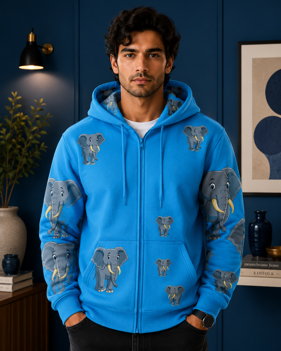 Ellie Elephant Full Zip Hoodies Jacket