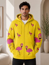 Flamingo Full Zip Hoodies Jacket