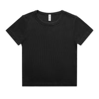 Wo's Faded Organic Rib Tee | 4036