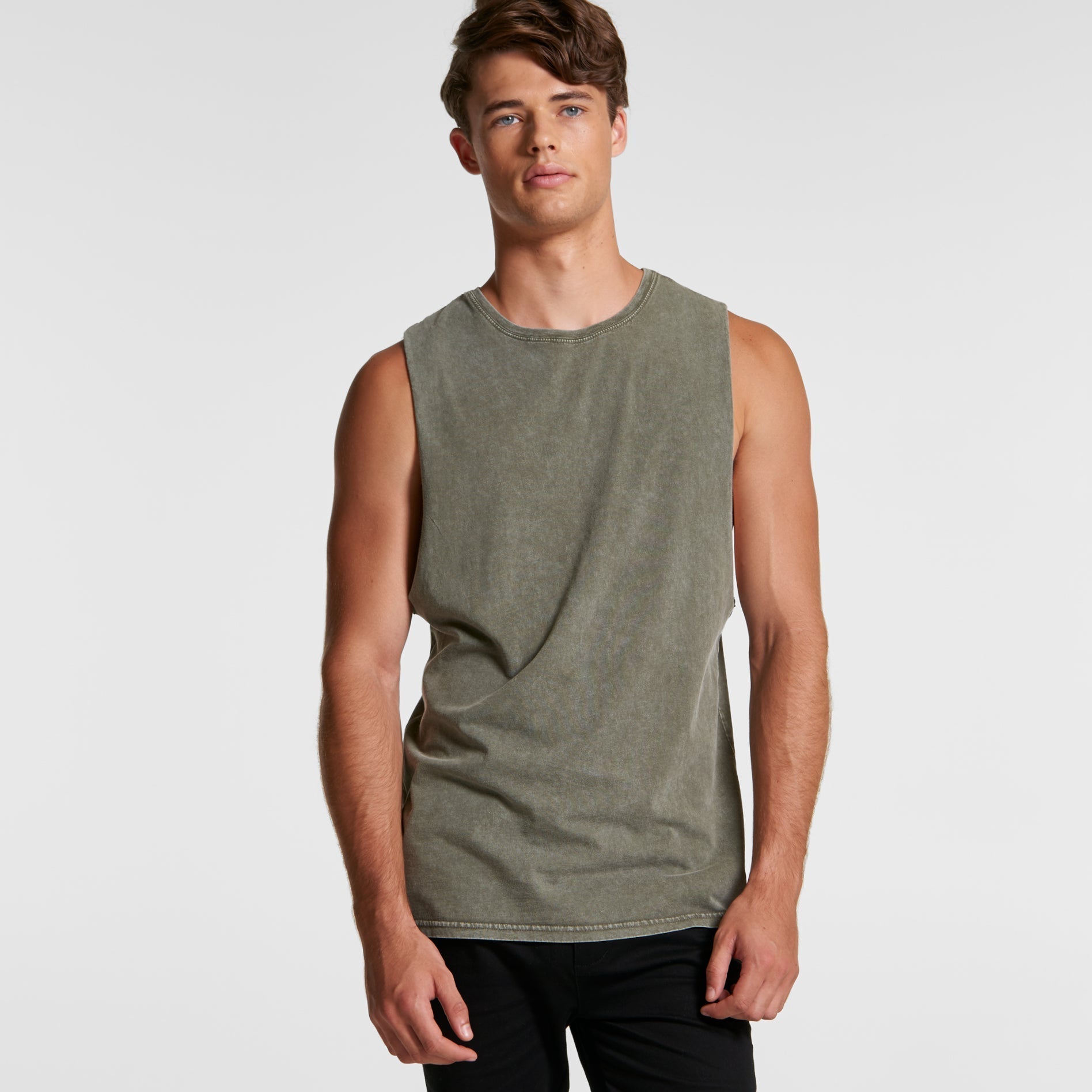 5039 STONE WASH BARNARD TANK - kustomteamwear.com