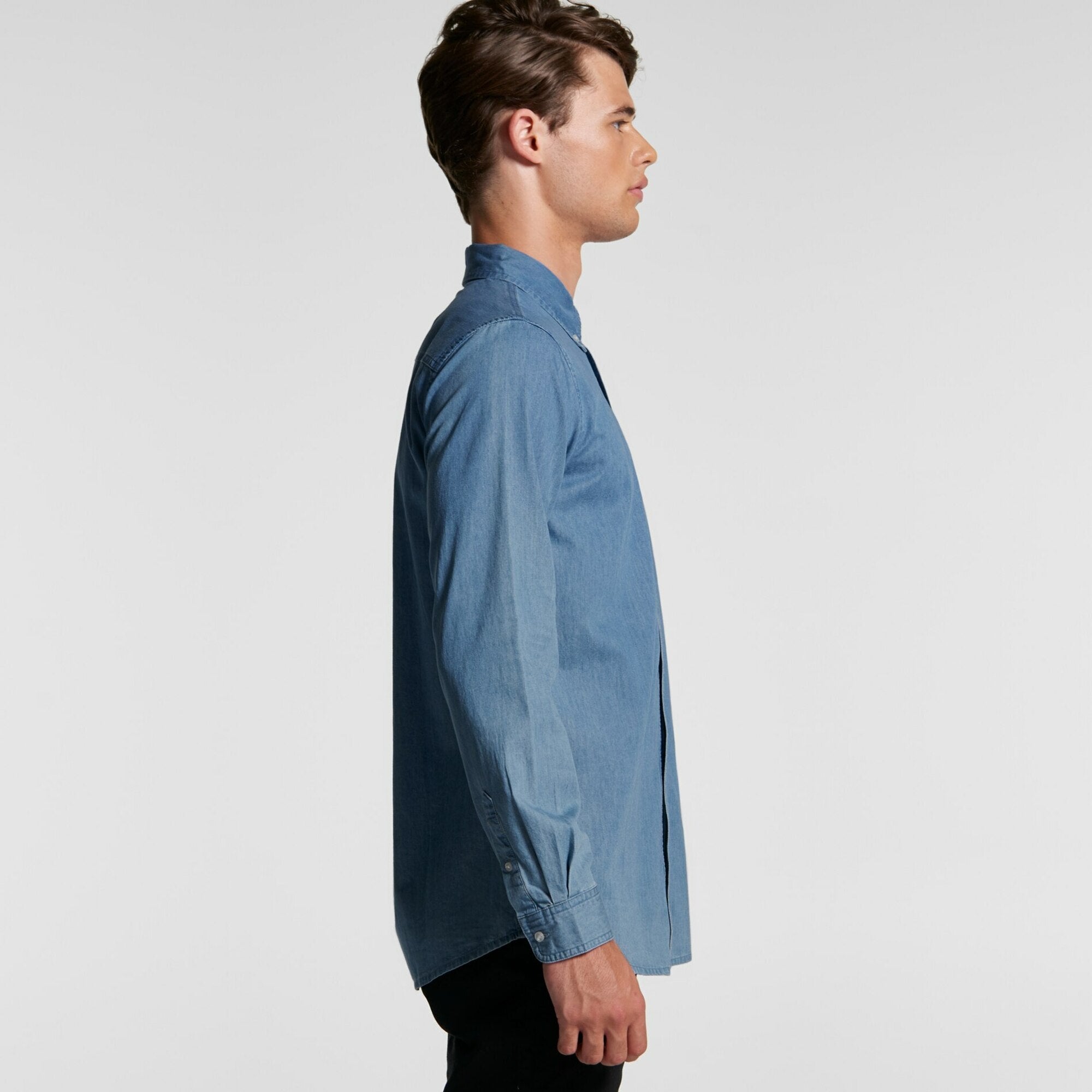 5409 BLUE DENIM SHIRT - kustomteamwear.com