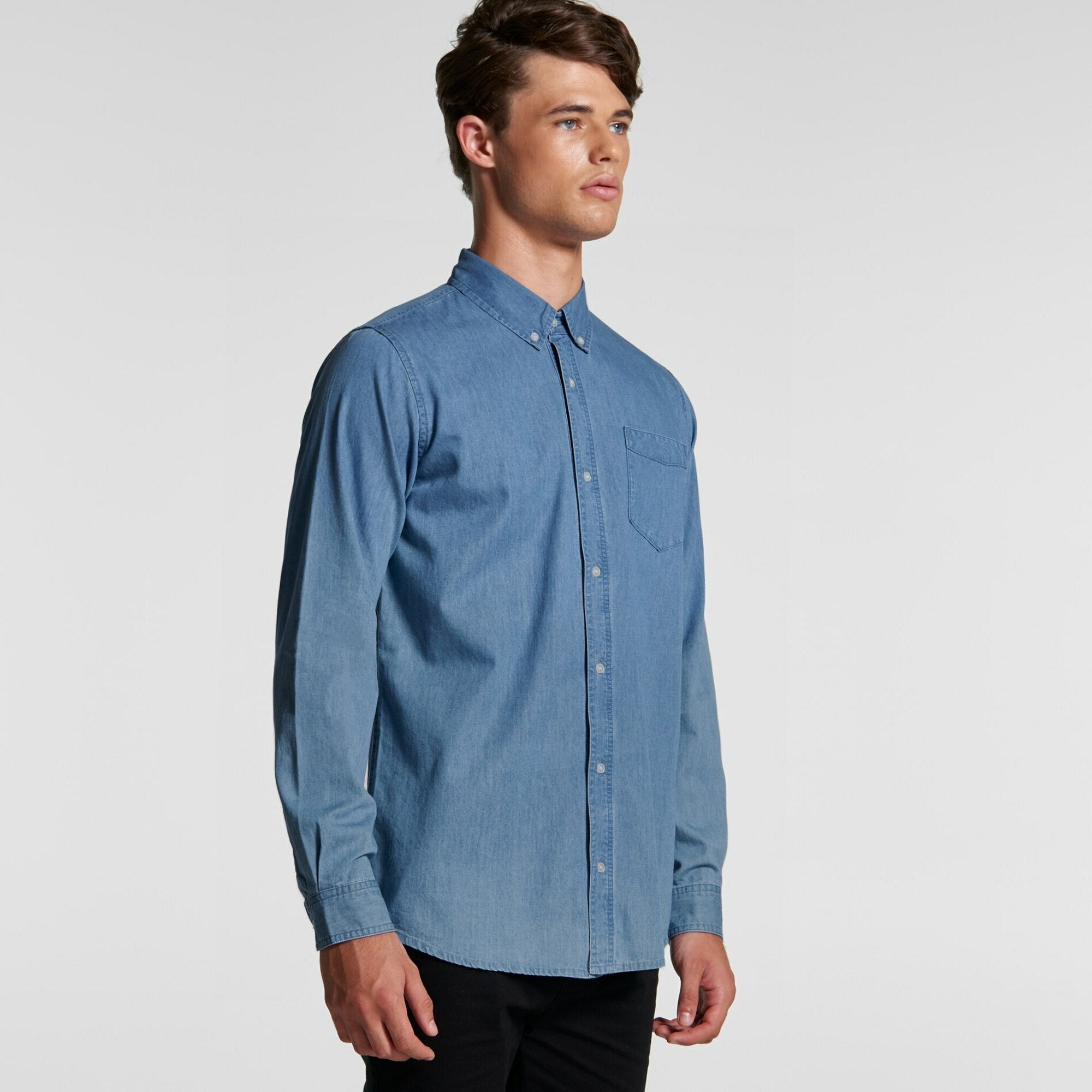 5409 BLUE DENIM SHIRT - kustomteamwear.com