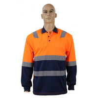 6021# TAPED HI VIS L/S POLO SHIRT - kustomteamwear.com