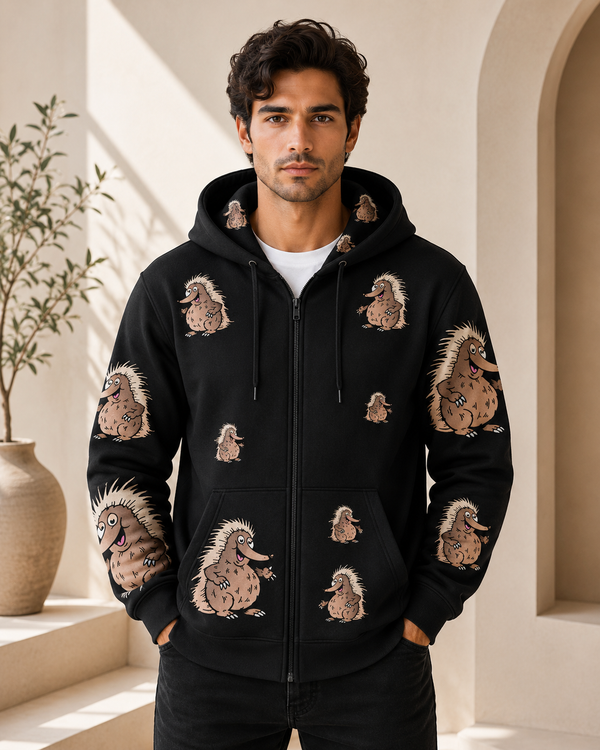 Spunky Echidna Full Zip Hoodies Jacket