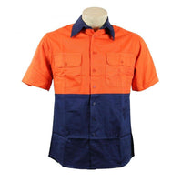 90117# HI VIS S/S DRILL SHIRT - kustomteamwear.com
