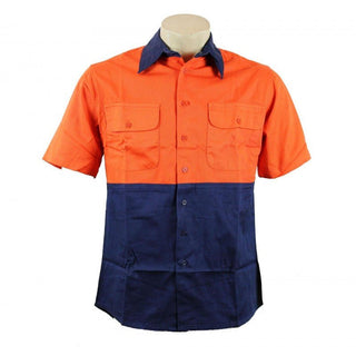 90117# HI VIS S/S DRILL SHIRT - kustomteamwear.com