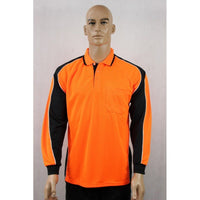 9072# HI VIS & WORK L/S POLO SHIRT - kustomteamwear.com