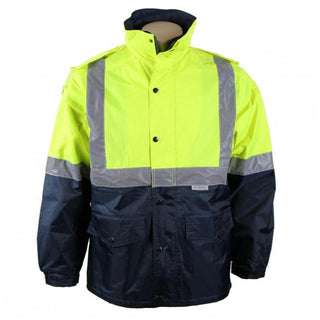 90877# HI VIS JACKET (FLEECY LINING) - kustomteamwear.com