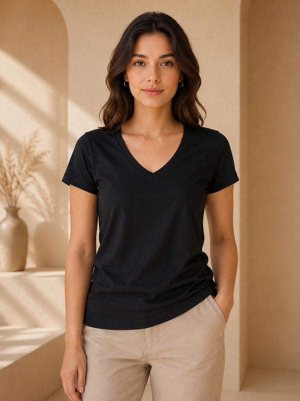 C OF C LADIES 3/4 SLEEVE BOAT NECK TEE