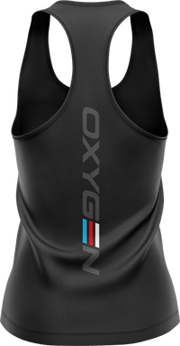 Oxygen Ladies Raceback Singlet Style 1 Back Print
