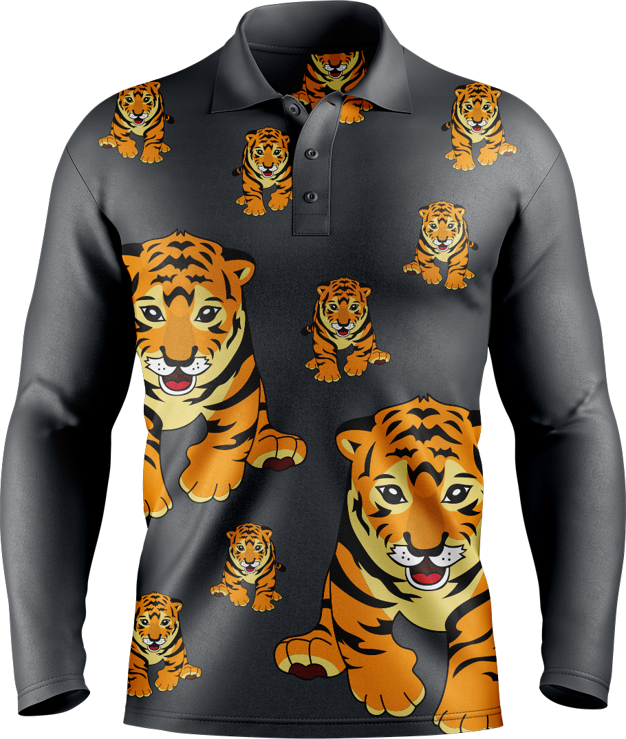 Tuff Tiger Men's Long Sleeve Polo