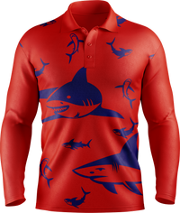Swim With Sharks Men's Long Sleeve Polo