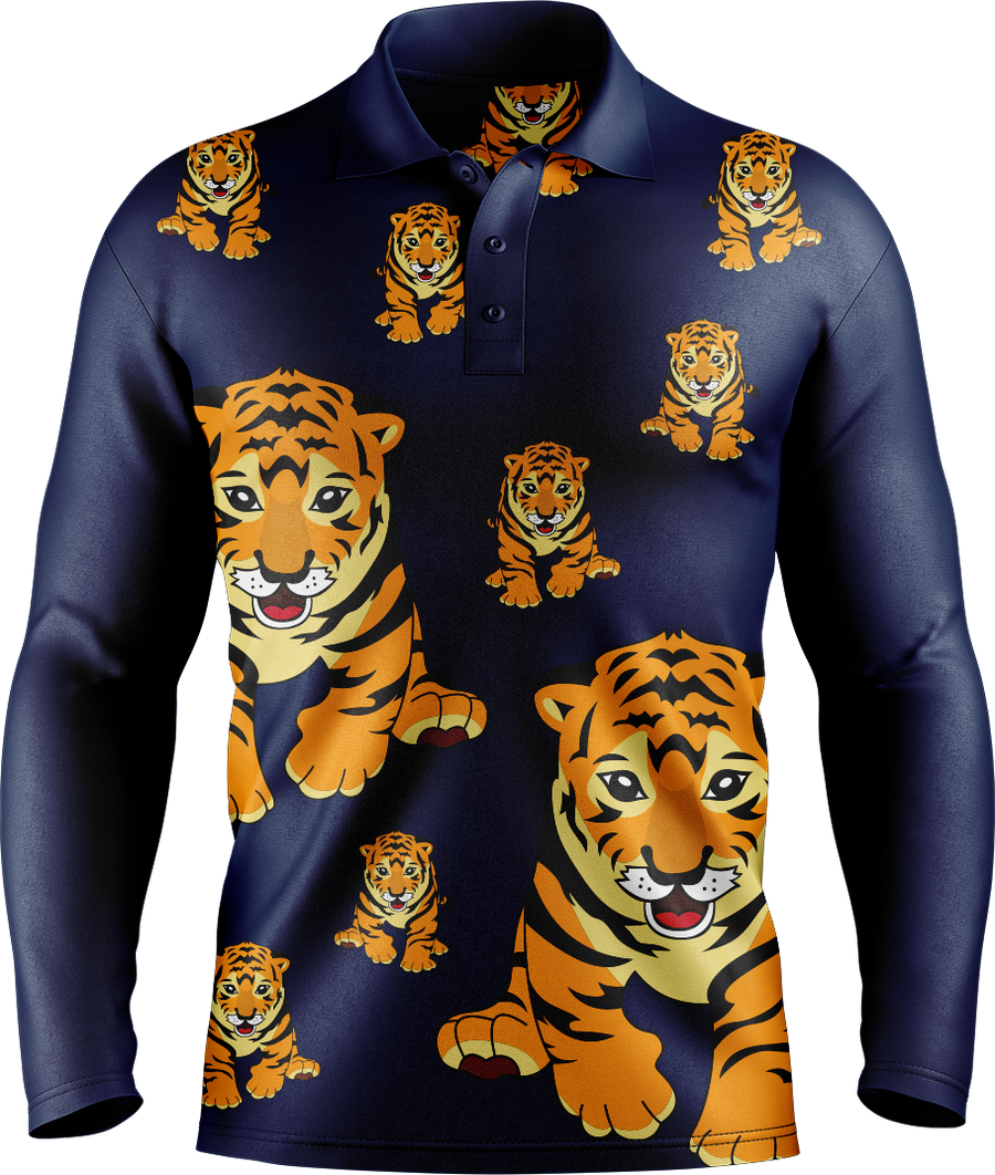 Tuff Tiger Men's Long Sleeve Polo