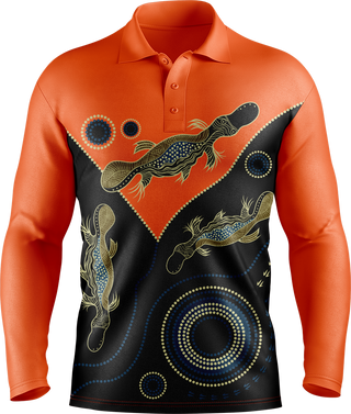 Hi Vis Aboriginal Art Long Sleeve tshirt