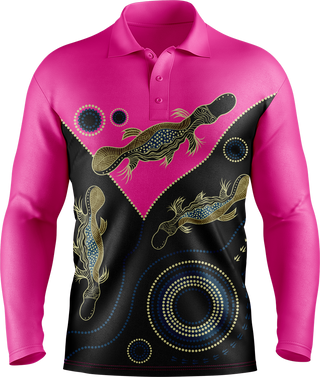 Hi Vis Aboriginal Art Long Sleeve tshirt