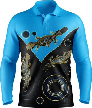 Hi Vis Aboriginal Art Long Sleeve tshirt