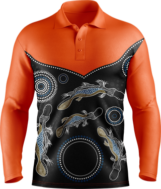 Hi Vis Aboriginal Platypus Long Sleeve tshirt