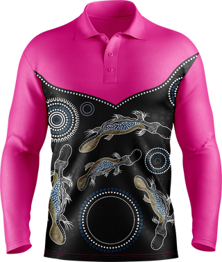 Hi Vis Aboriginal Platypus Long Sleeve tshirt