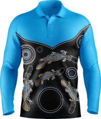 Hi Vis Aboriginal Platypus Long Sleeve Polo