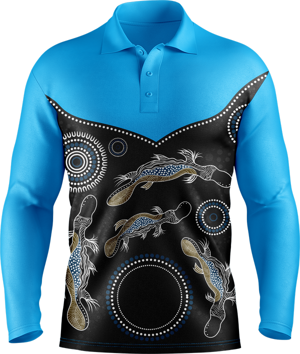 Hi Vis Aboriginal Platypus Long Sleeve tshirt