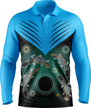 Hi Vis Aboriginal Chevron Long Sleeve tshirt