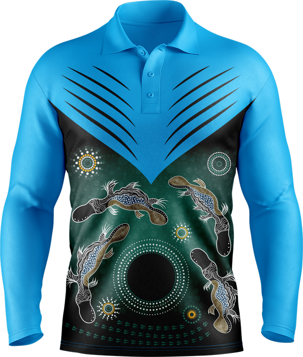 Hi Vis Aboriginal Chevron Long Sleeve tshirt
