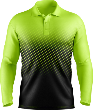 Hi Vis Diagonal Pinstripe Pattern Long Sleeve tshirt