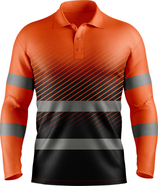 Hi Vis Reflective Safety Pattern Long Sleeve tshirt
