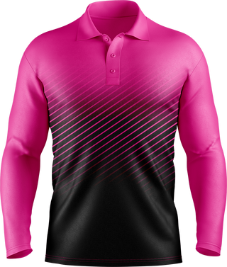 Hi Vis Diagonal Pinstripe Pattern Long Sleeve tshirt