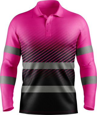 Hi Vis Reflective Safety Pattern Long Sleeve tshirt