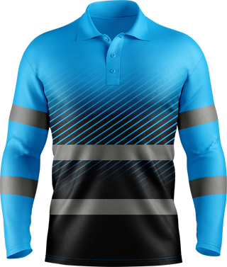Hi Vis Reflective Safety Pattern Long Sleeve tshirt