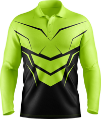 Hi Vis Layered Chevron Long Sleeve Polo