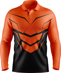Hi Vis Layered Chevron Long Sleeve Polo
