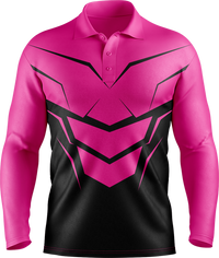 Hi Vis Layered Chevron Long Sleeve Polo
