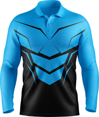 Hi Vis Layered Chevron Long Sleeve Polo