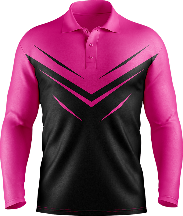 Hi Vis Athletic Chevron Long Sleeve Polo