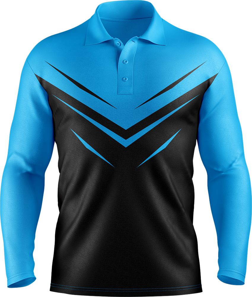 Hi Vis Athletic Chevron Long Sleeve Polo