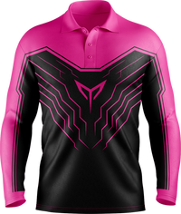 Hi Vis Tech Chevron Long Sleeve Polo