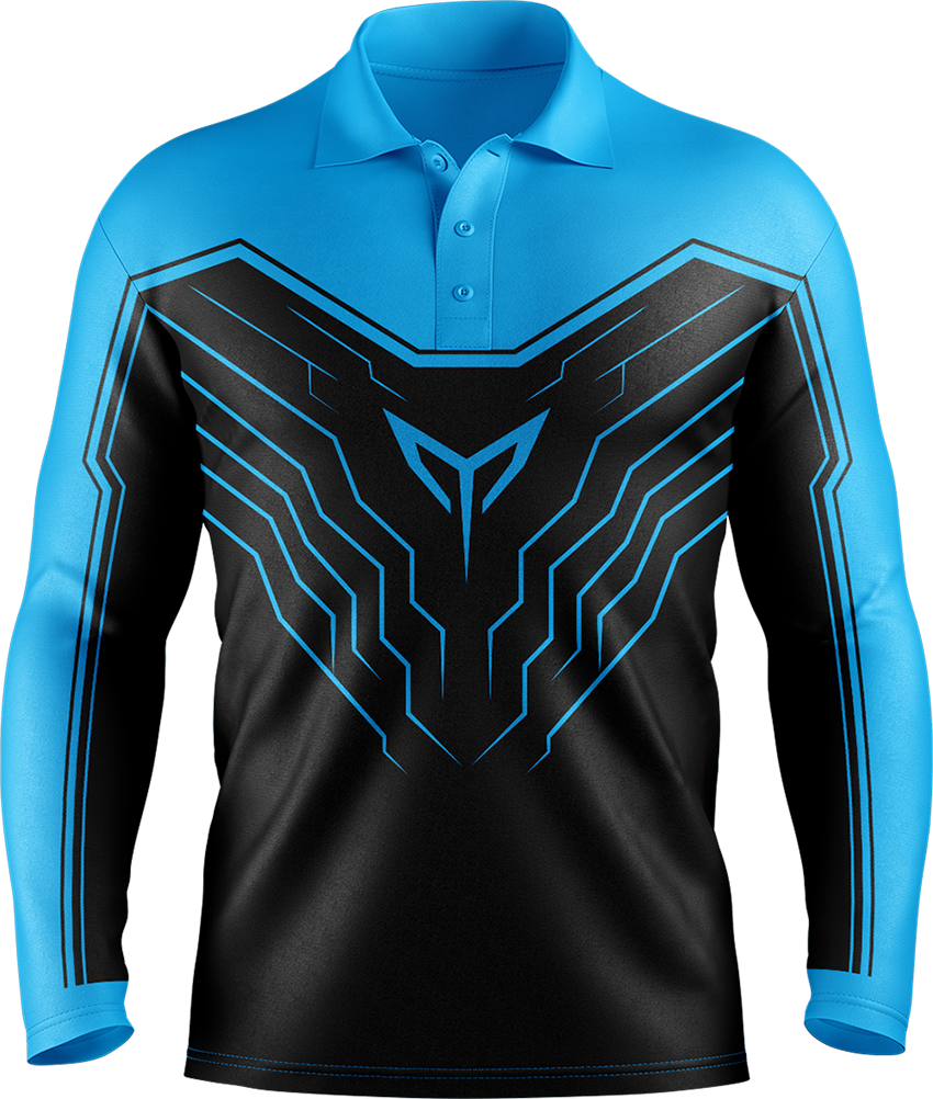 Hi Vis Tech Chevron Long Sleeve Polo