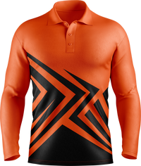 Hi Vis Angular Arrow Pattern Long Sleeve Polo